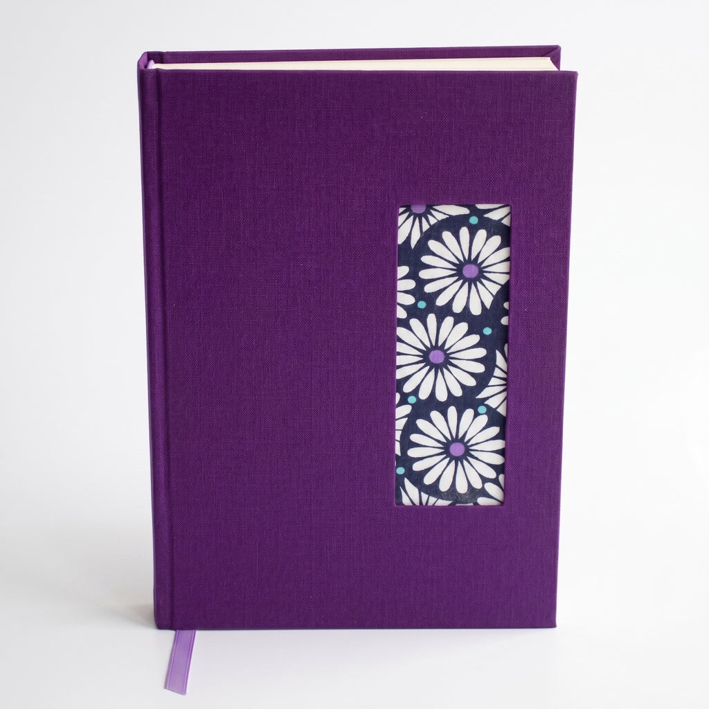 Libreta Artesanal Jardín Morado