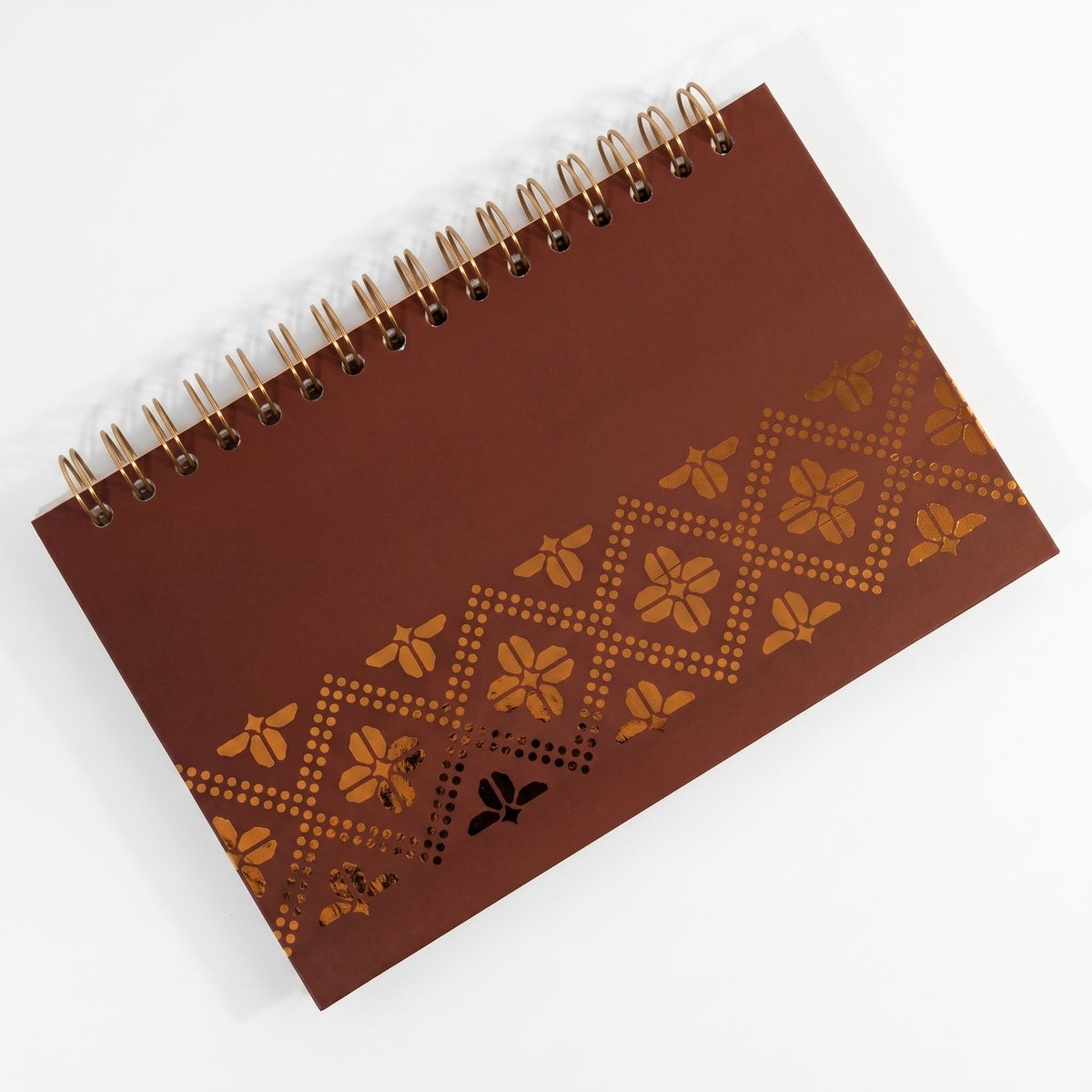 Libreta Tejido Dorado