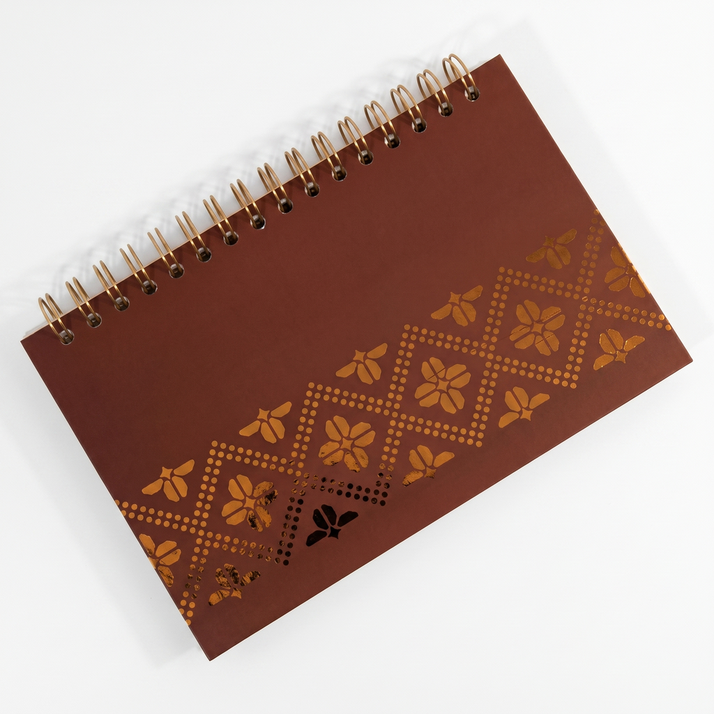 Libreta Tejido Dorado