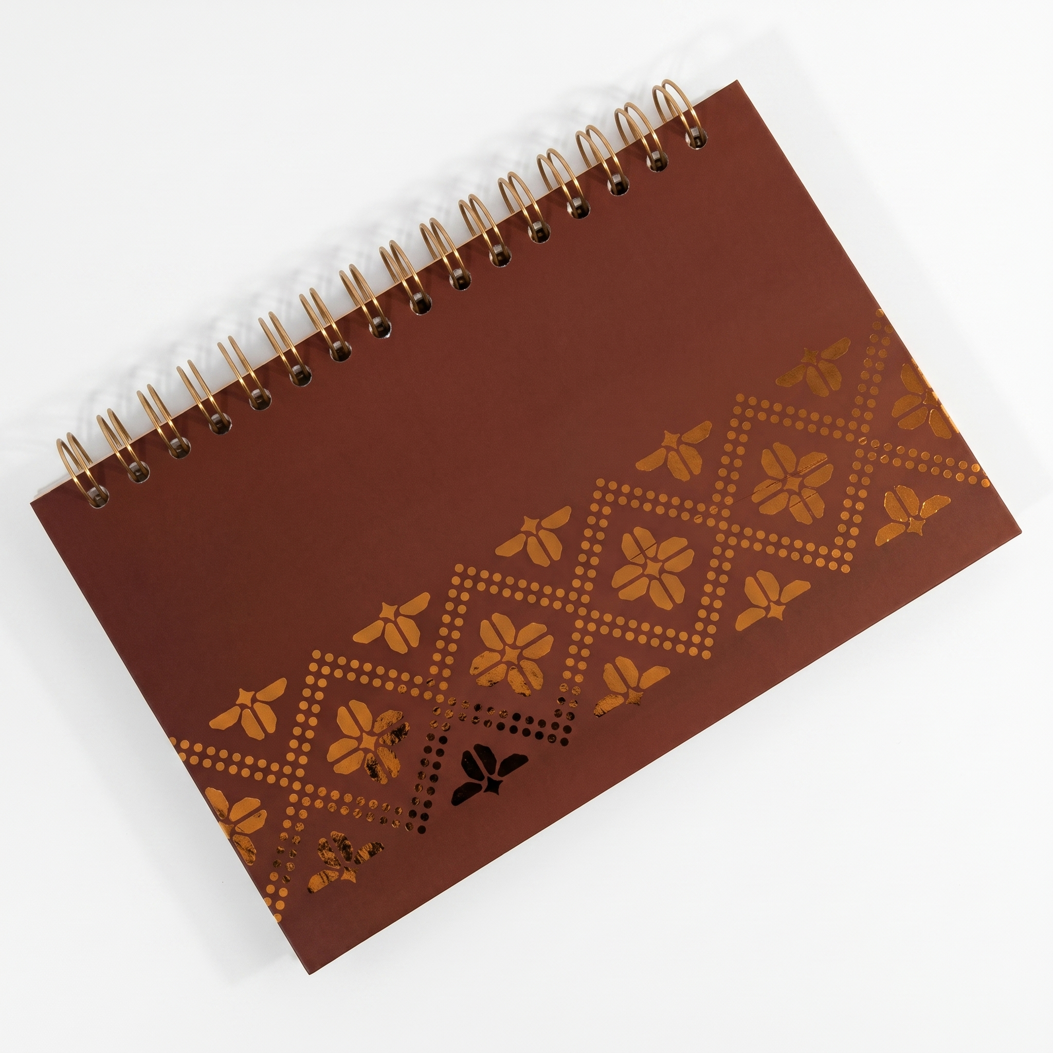 Libreta Tejido Dorado