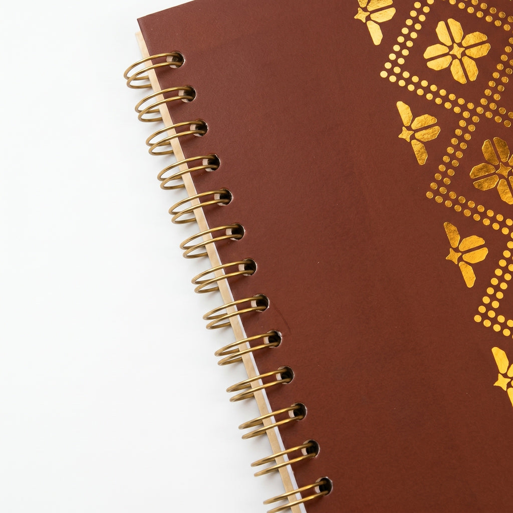 Libreta Tejido Dorado