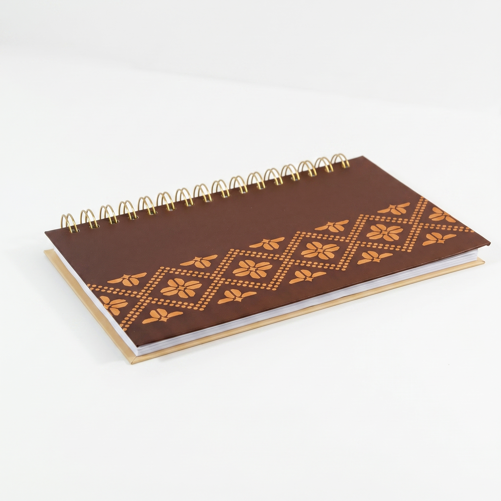 Libreta Tejido Dorado