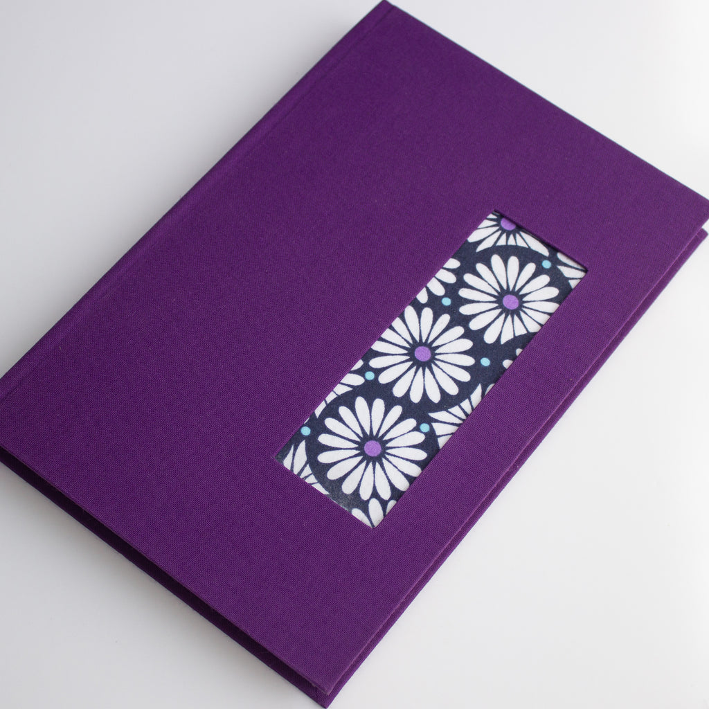 Libreta Artesanal Jardín Morado