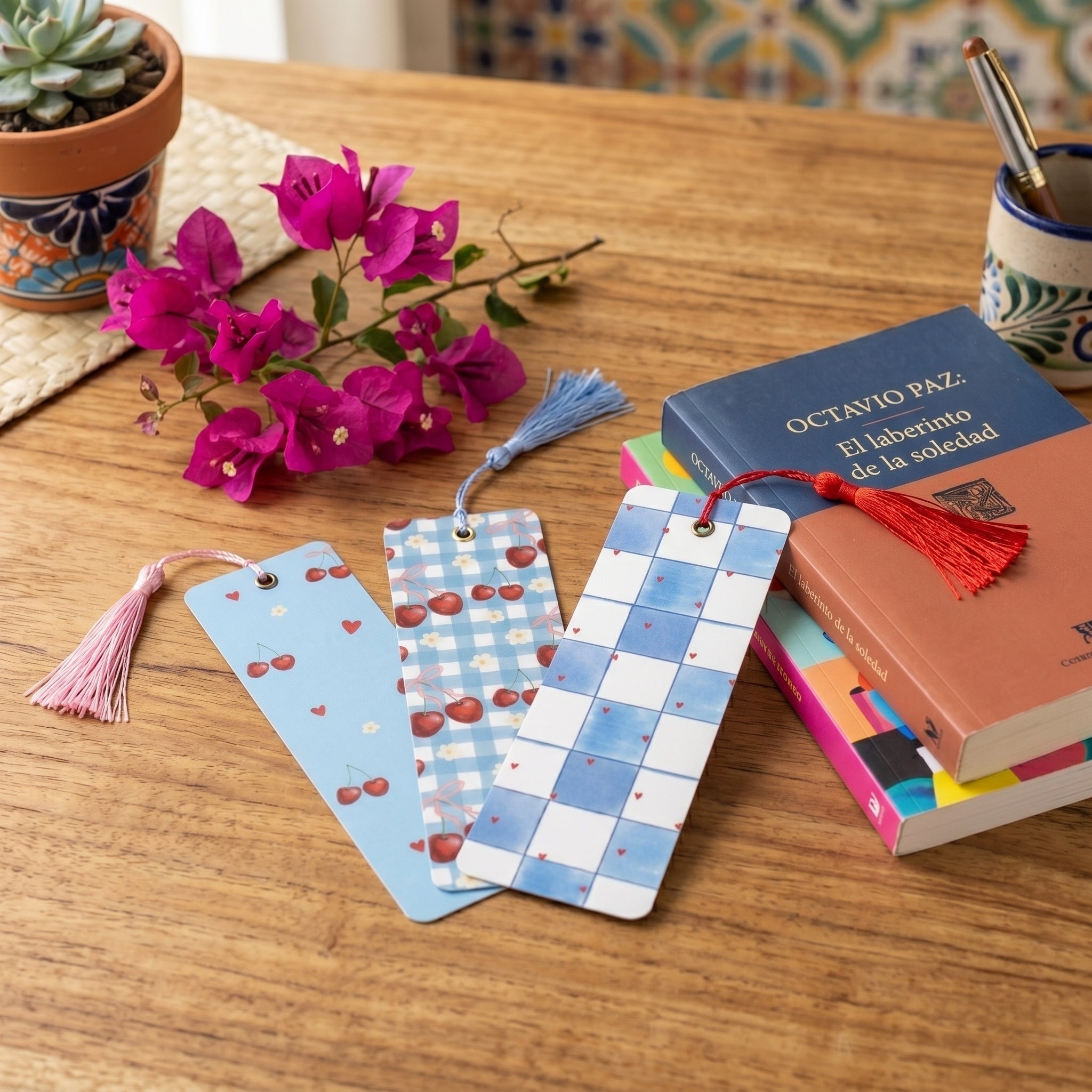 Kit de 3 separadores de libro Cherry Picnic