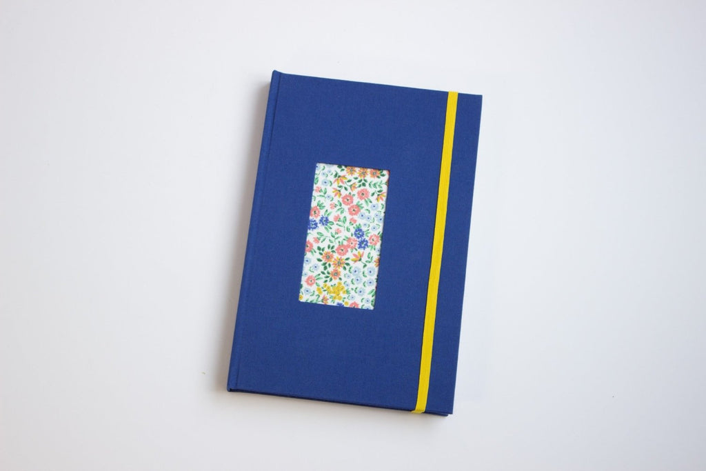 Libreta Artesanal Jardín Azul - Mágika Taller Creativo