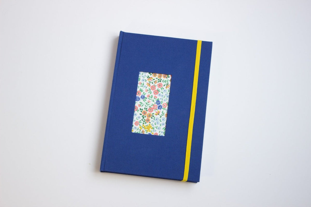 Libreta Artesanal Jardín Azul - Mágika Taller Creativo