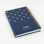 Libreta arillada Estrella de tapa dura mate con arillo metálico, vista frontal