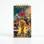 Libreta de notas CDMX 2026 vertical con arillo metálico superior, tapa dura mate y elástico