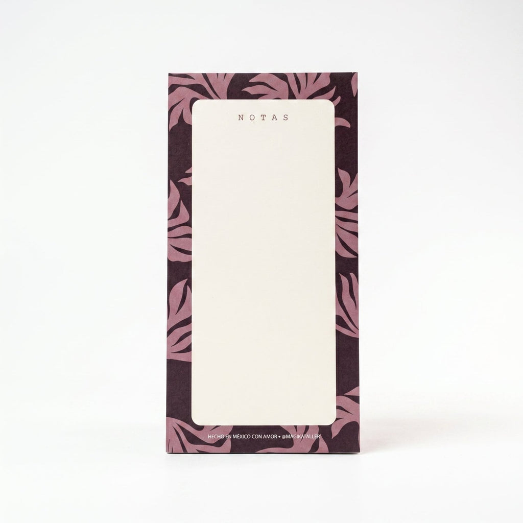 Notepads Trino y Flora en cinco diseños con ilustración de aves y flores, block de hojas desprendibles
