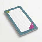Notepads Trino y Flora en cinco diseños con ilustración de aves y flores, block de hojas desprendibles