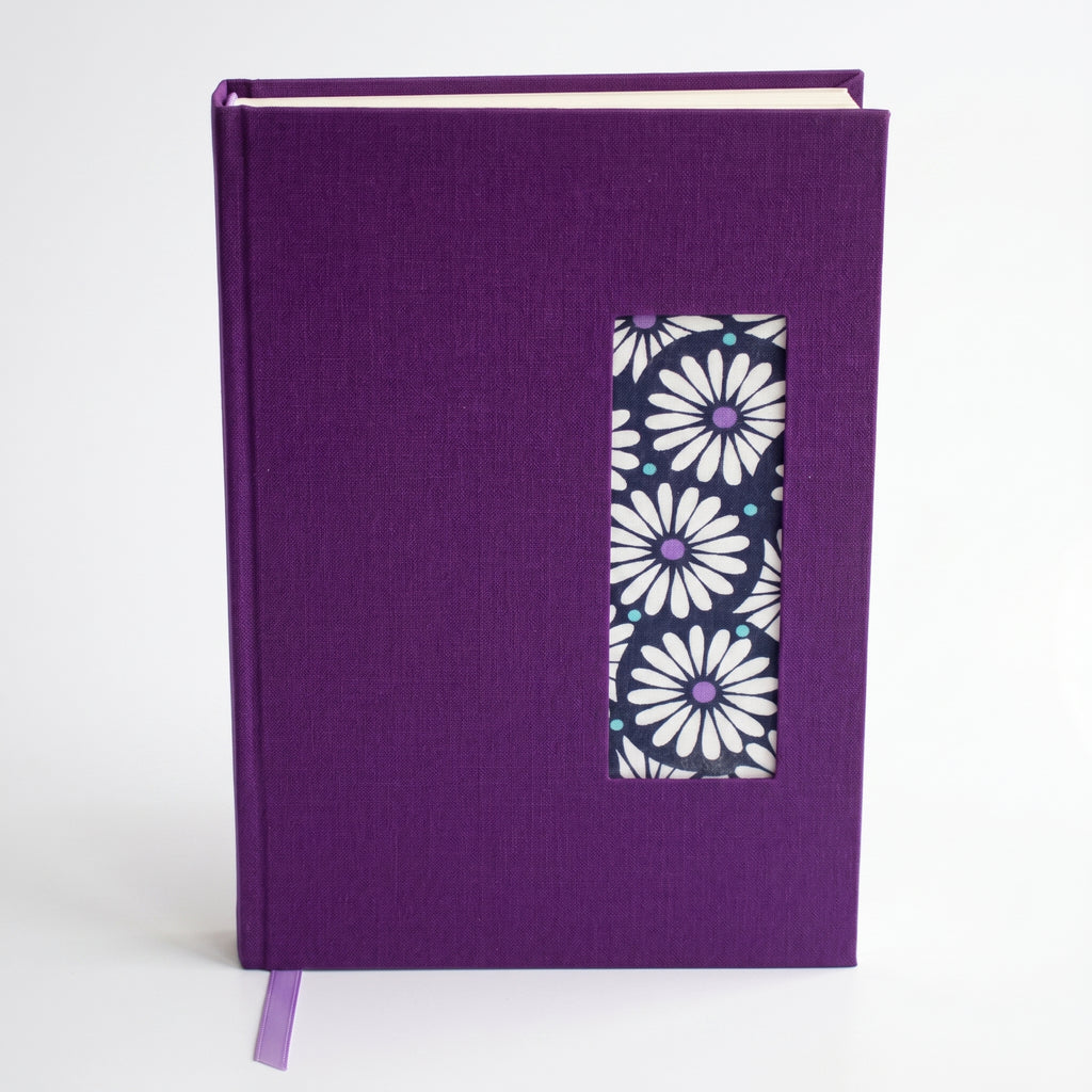 Libreta Artesanal Jardín Morado