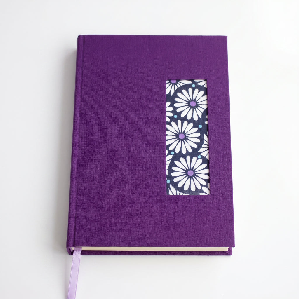 Libreta Artesanal Jardín Morado