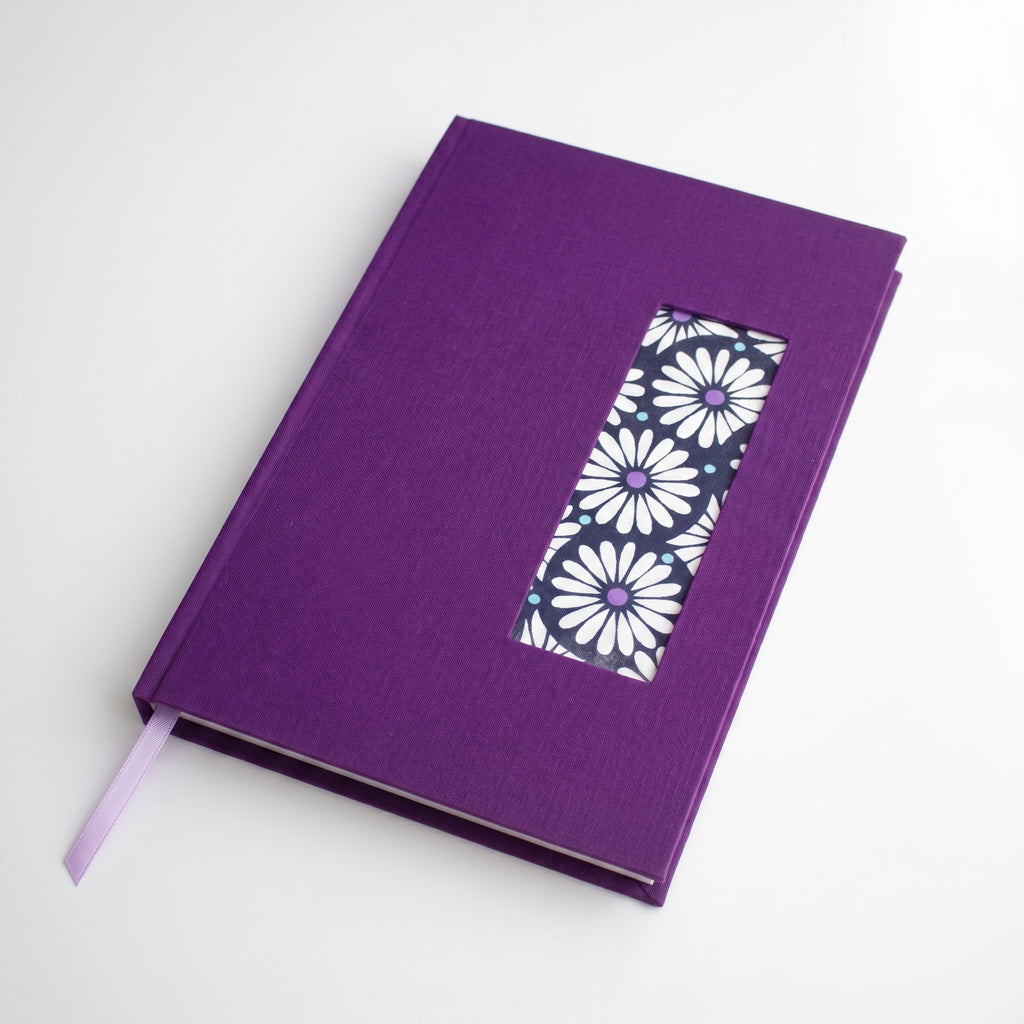 Libreta Artesanal Jardín Morado